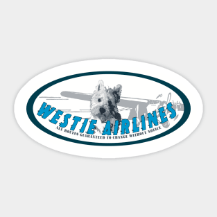 West Hyland Terrier Airline Logo Sticker
